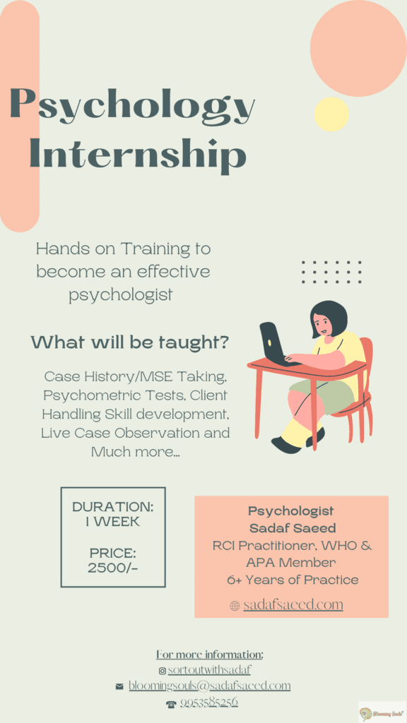 Psychologist Internships: Blooming Soul