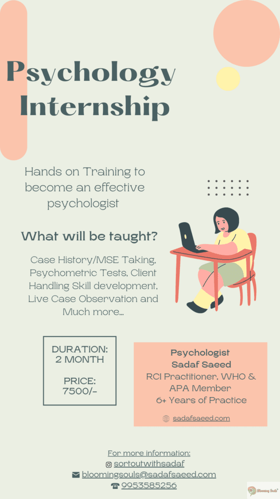 Psychologist Internships: Blooming Soul