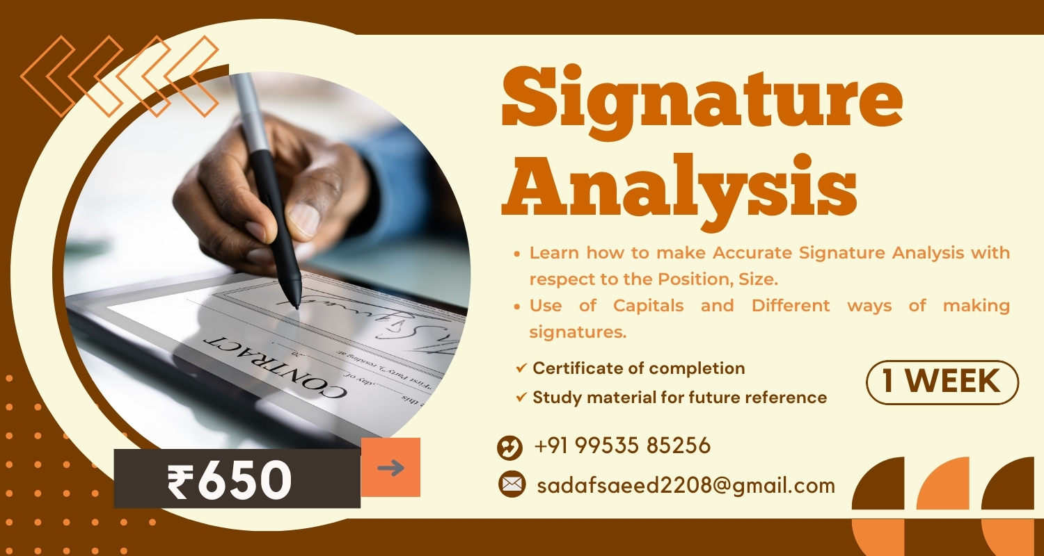 Signature analysis course Blooming Soul